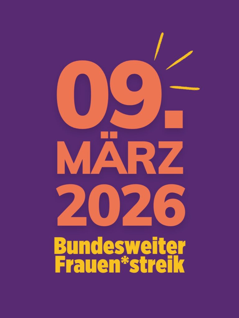 Sharepic für bundesweiter Frauen*streik 2026 Wismar