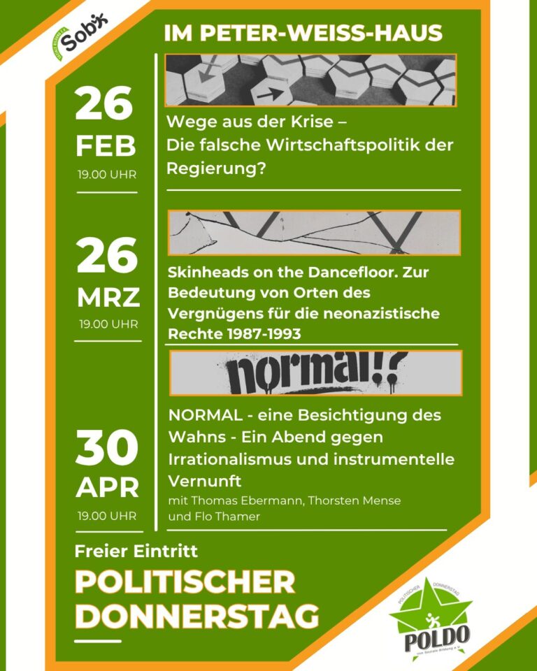 Eine Übersicht von 3 PolDo Veranstaltungen