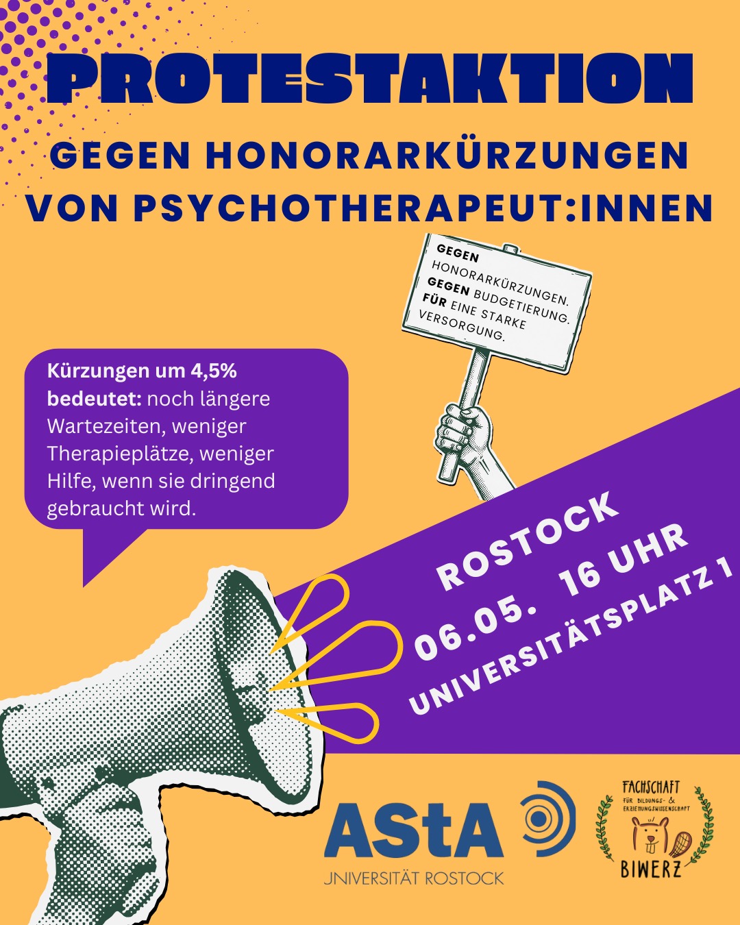 Protestaktion in Rostock: „Psychische Gesundheit ist kein Luxus“