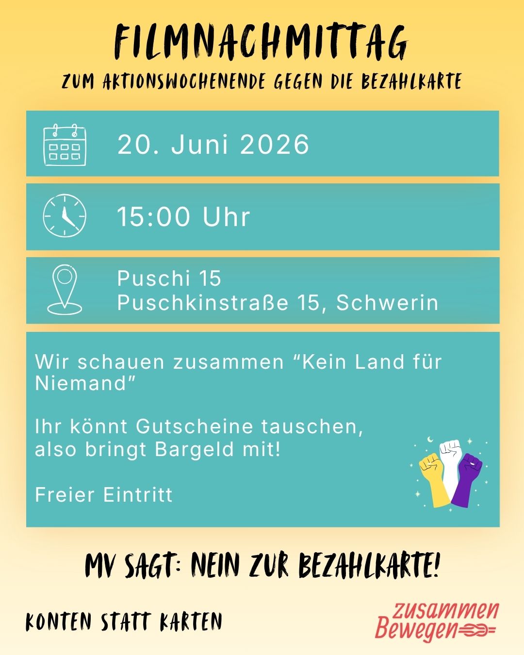 Filmvorführung „Kein Land für niemand – Abschottung eines Einwanderungslandes“ mit Gutscheintausch